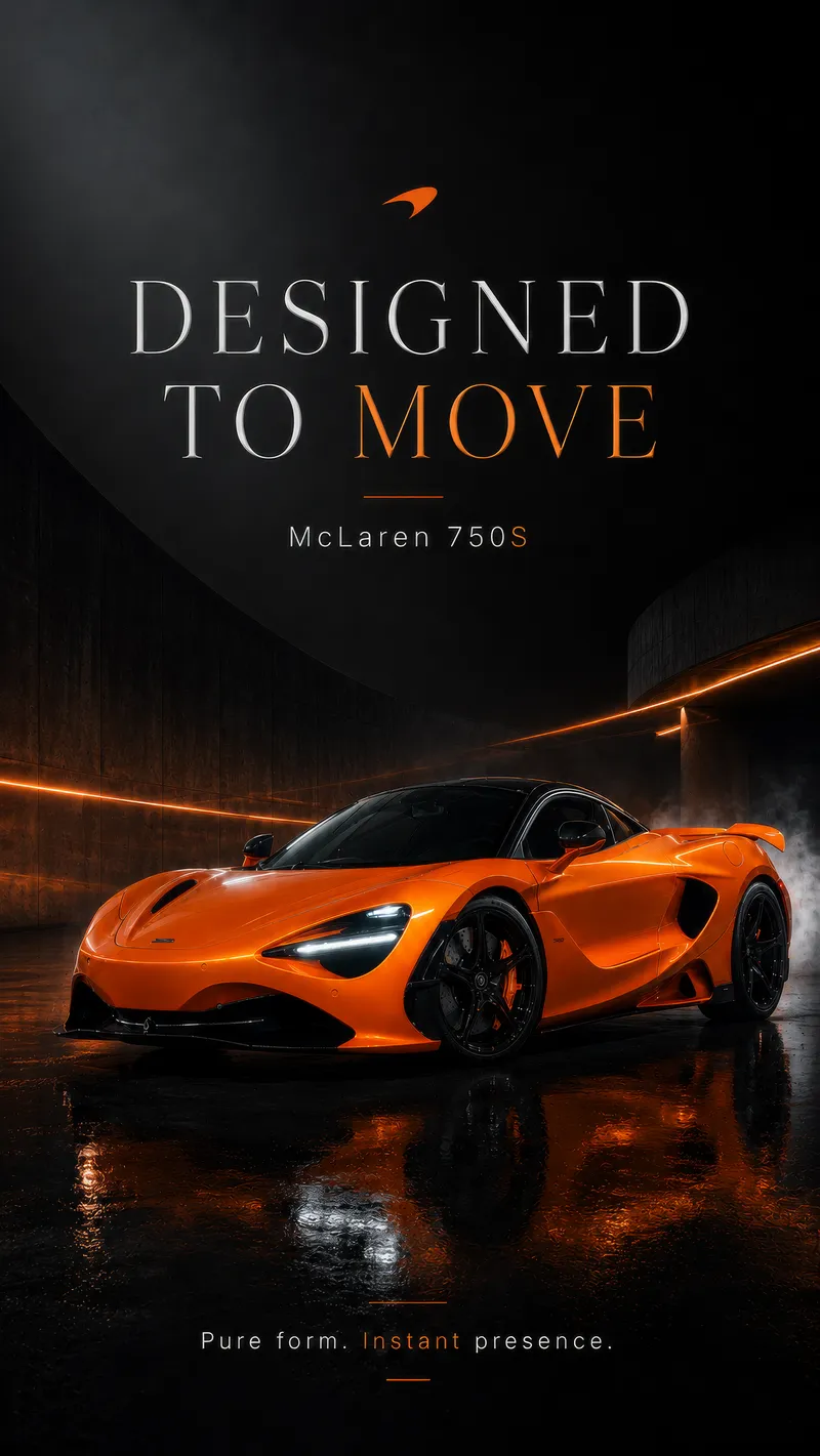 Automotive edit — motion-graded vertical cut