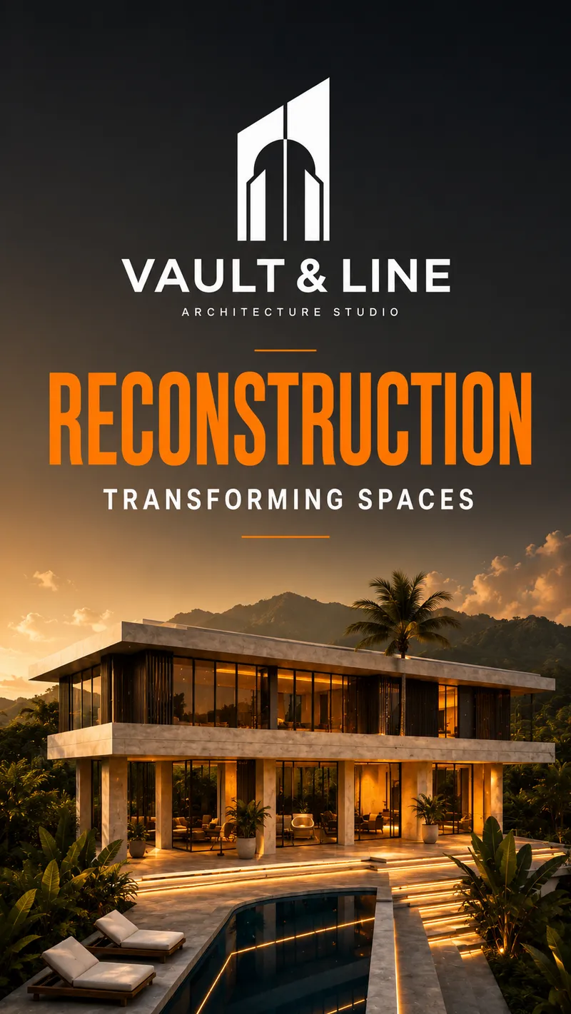 Reconstruction — architectural before/after edit