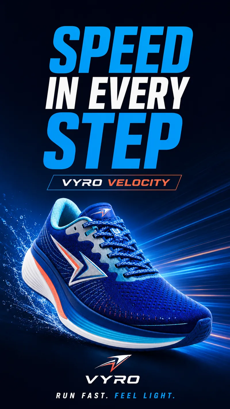 Sport shoes — performance footwear vertical spot